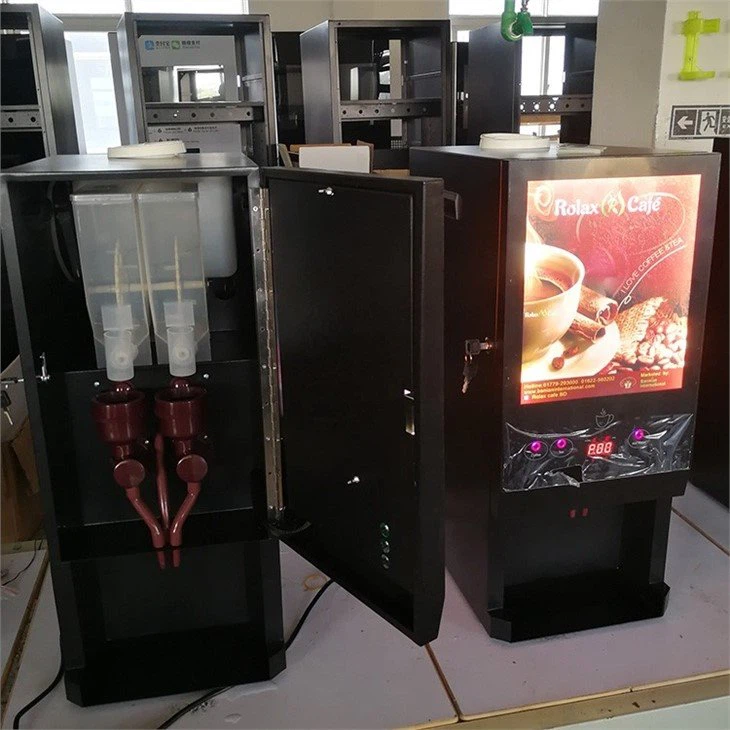 coffee vending machine outside & inside